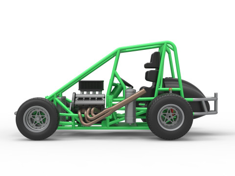 Midget car Base Scale 1 to 25 3D Print Model