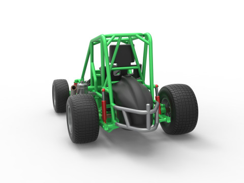 Midget car Base Scale 1 to 25 3D Print Model