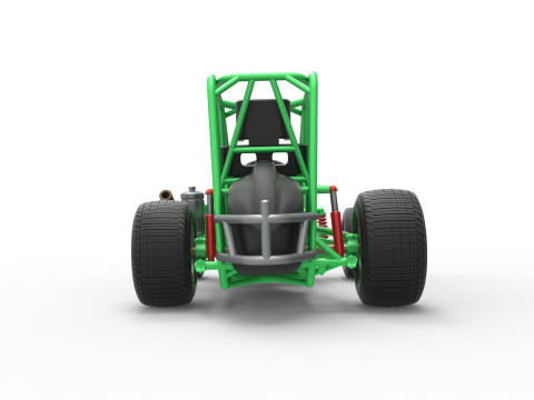 Midget car Base Scale 1 to 25 3D Print Model