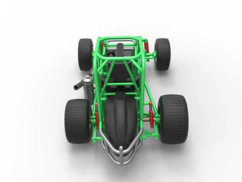 Midget car Base Scale 1 to 25 3D Print Model