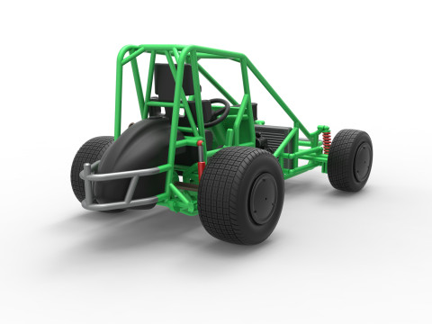 Midget car Base Scale 1 to 25 3D Print Model