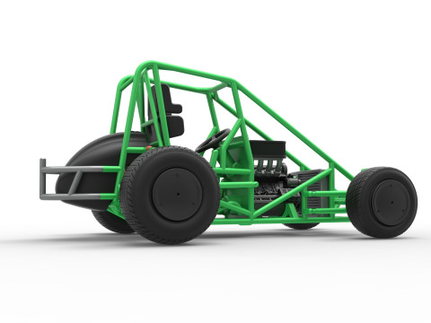 Midget car Base Scale 1 to 25 3D Print Model