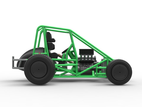 Midget car Base Scale 1 to 25 3D Print Model