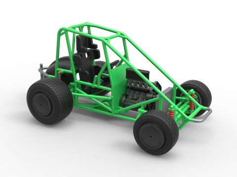Midget car Base Scale 1 to 25 3D Print Model