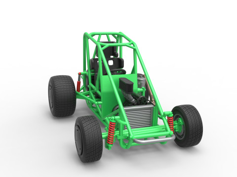 Midget car Base Scale 1 to 25 3D Print Model