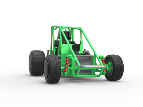Midget car Base Scale 1 to 25 3D Print Model