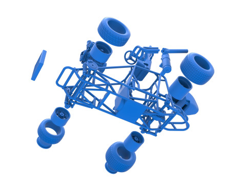 Midget car Base Scale 1 to 25 3D Print Model