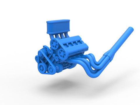Engine of Midget car Scale 1 to 25 3Dプリントモデル