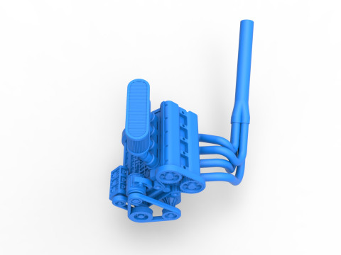 Engine of Midget car Scale 1 to 25 3Dプリントモデル