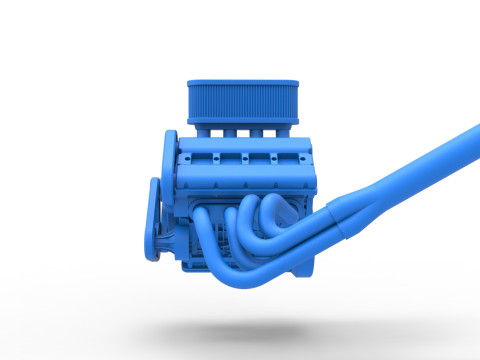 Engine of Midget car Scale 1 to 25 3Dプリントモデル