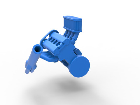 Engine of Midget car Scale 1 to 25 3Dプリントモデル