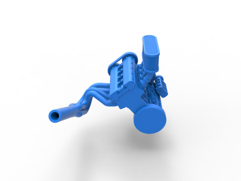 Engine of Midget car Scale 1 to 25 3Dプリントモデル