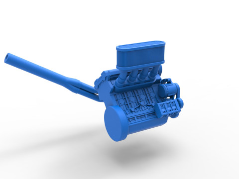 Engine of Midget car Scale 1 to 25 3Dプリントモデル