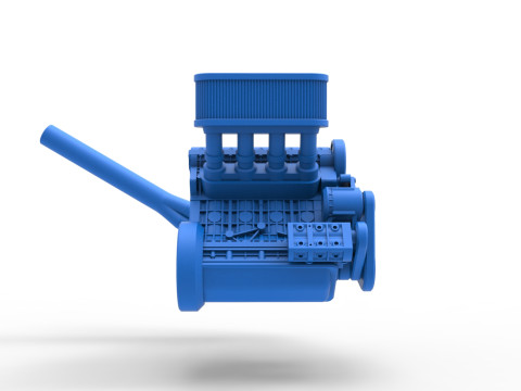 Engine of Midget car Scale 1 to 25 3Dプリントモデル
