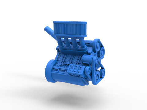 Engine of Midget car Scale 1 to 25 3Dプリントモデル