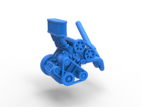Engine of Midget car Scale 1 to 25 3Dプリントモデル