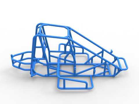 Frame of Midget car Scale 1 to 25 3D Print Model