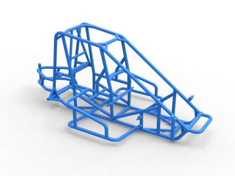 Frame of Midget car Scale 1 to 25 3D Print Model