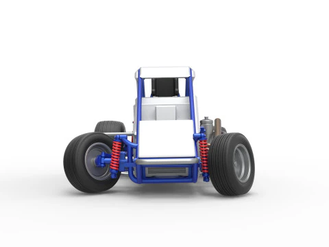Midget car while turning Scale 1 to 25 3D Print Model