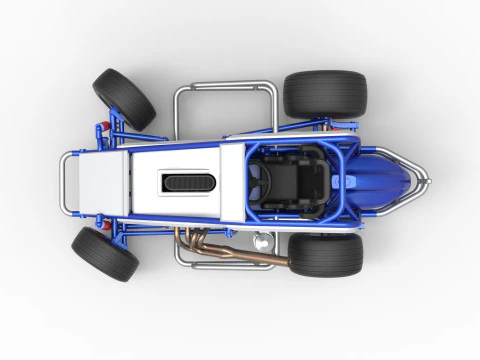 Midget car while turning Scale 1 to 25 3D Print Model