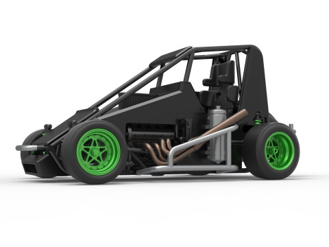 Pavement Midget car Scale 1 to 25 3D Принт Модель