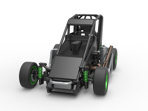 Pavement Midget car Scale 1 to 25 3D Принт Модель