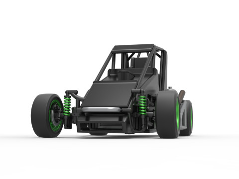 Pavement Midget car Scale 1 to 25 3D Принт Модель