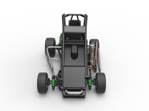 Pavement Midget car Scale 1 to 25 3D Принт Модель