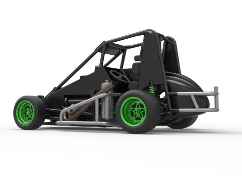 Pavement Midget car Scale 1 to 25 3D Принт Модель