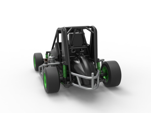 Pavement Midget car Scale 1 to 25 3D Принт Модель