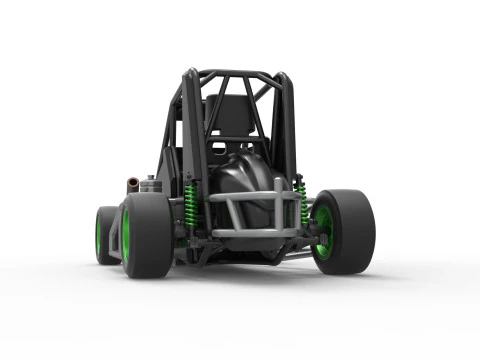 Pavement Midget car Scale 1 to 25 3D Print Model
