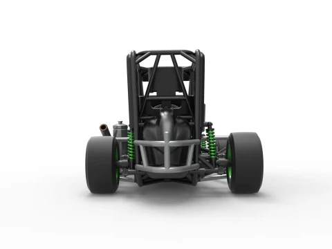 Pavement Midget car Scale 1 to 25 3D Print Model