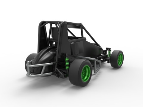 Pavement Midget car Scale 1 to 25 3D Принт Модель