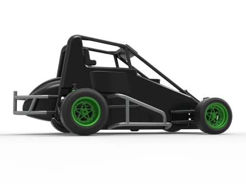 Pavement Midget car Scale 1 to 25 3D Print Model