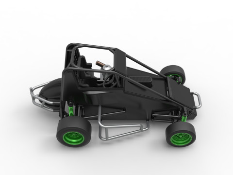 Pavement Midget car Scale 1 to 25 3D Принт Модель