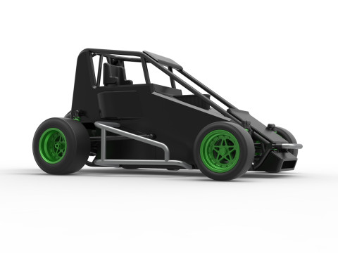 Pavement Midget car Scale 1 to 25 3D Принт Модель