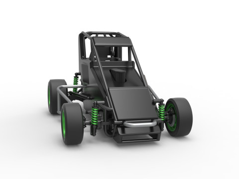 Pavement Midget car Scale 1 to 25 3D Принт Модель