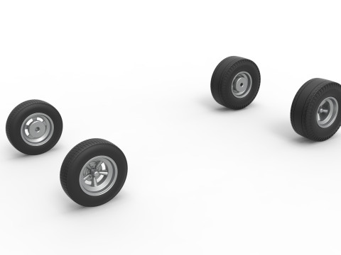 Wheel Set of Gasser Scale 1 to 25 3D Print Model