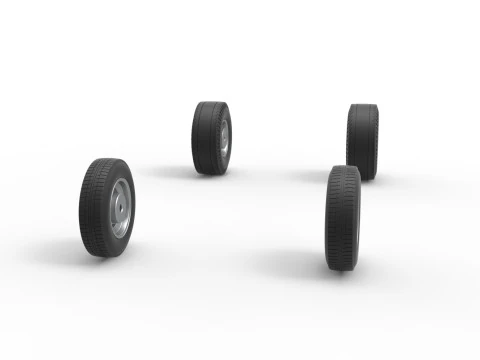Wheel Set of Gasser Scale 1 to 25 3D Print Model