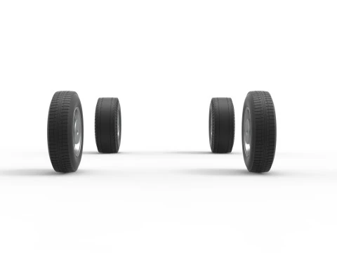 Wheel Set of Gasser Scale 1 to 25 3D Print Model