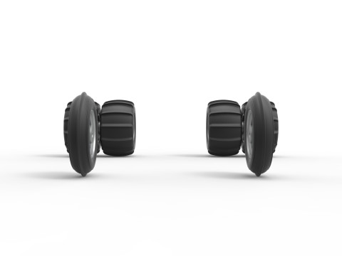 Wheel Set of water pumper Sand buggy Version 1 Scale 1 to 25 3D प्रिंट मॉडल