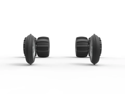 Wheel Set of water pumper Sand buggy Version 1 Scale 1 to 25 3D Print Model