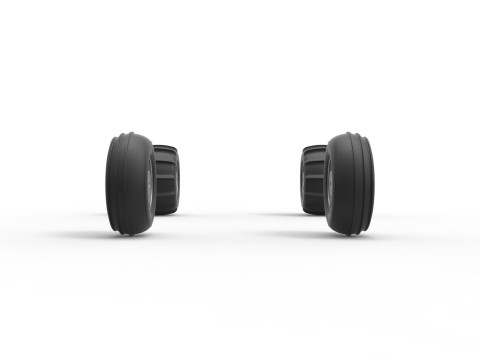 Wheel Set of water pumper Sand buggy Version 2 Scale 1 to 25 3Dプリントモデル