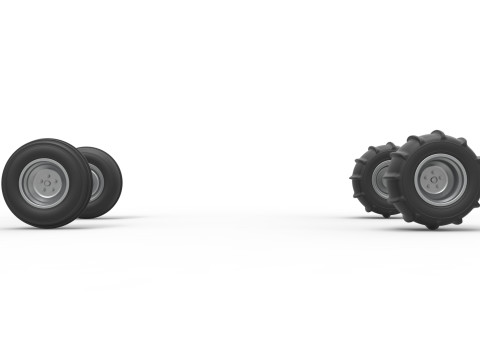 Wheel Set of water pumper Sand buggy Version 2 Scale 1 to 25 3Dプリントモデル