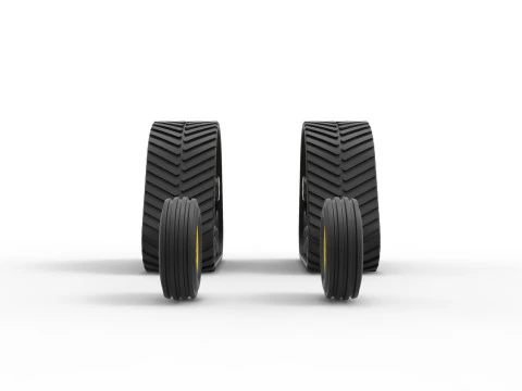 Wheel set of Pro Stock Pulling Tractor Version 2 Scale 1 to 25 3D Print Model