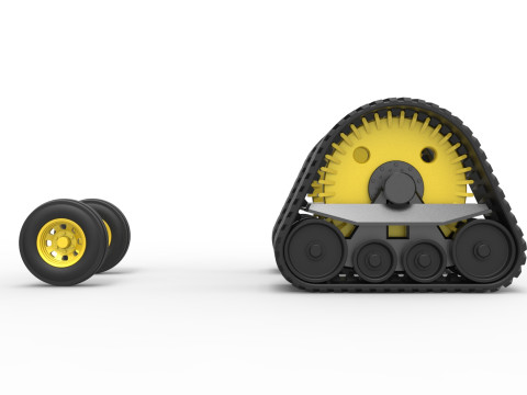 Wheel set of Pro Stock Pulling Tractor Version 2 Scale 1 to 25 3D Print Model