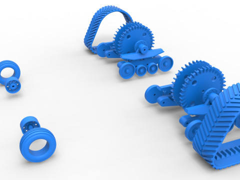 Wheel set of Pro Stock Pulling Tractor Version 2 Scale 1 to 25 3D Print Model