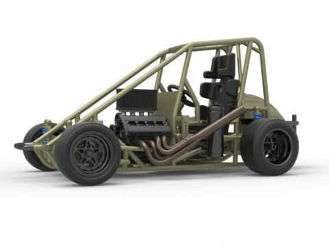 Escala b&aacute;sica do carro Pavement Midget de 1 a 25 Modelo de Impressão 3D