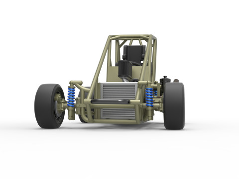 Pavement Midget car Base Scale 1 to 25 Modelo de Impressão 3D