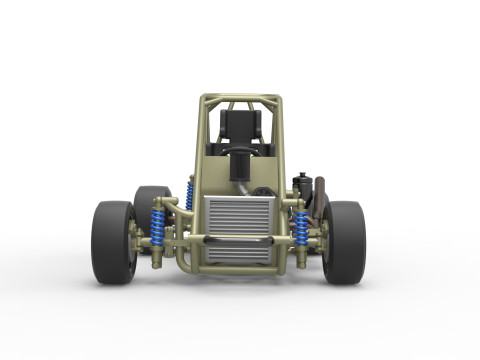 Pavement Midget car Base Scale 1 to 25 Modelo de Impressão 3D